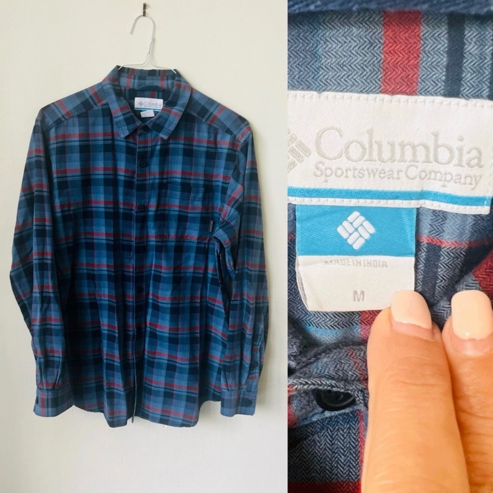 Men’s Columbia Blue Plaid Shirt